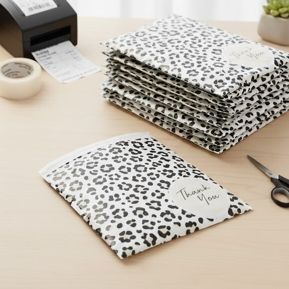 20 Pack Leopard Print "Thank You" Poly Mailers - Picture 2 of 2